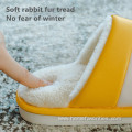 Pu Plush House Cotton Women Winter Slipper